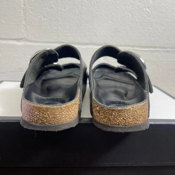 Birkenstock Arizona Big Buckle Black Leather Sandals Women's 38 EU/7 US Narrow - Picture 6 of 11